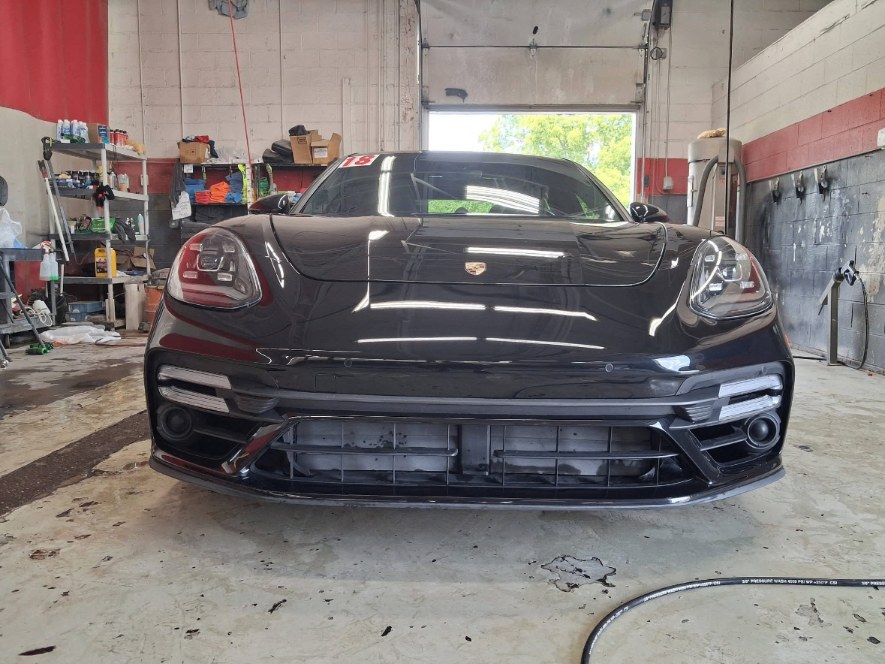 Porsche Panamera front end polished and gleaming